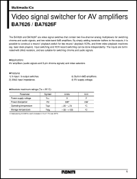 Click here to download BA7626 Datasheet