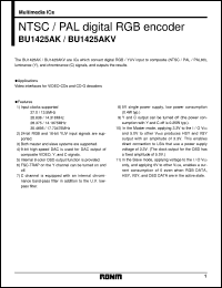Click here to download BU1425AK Datasheet