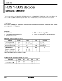 Click here to download BU1923F Datasheet