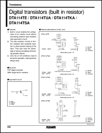 Click here to download DTA114TKA Datasheet