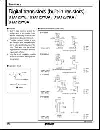 Click here to download DTA123YKA Datasheet