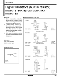 Click here to download DTA143TKA Datasheet