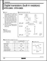 Click here to download DTD123EK Datasheet