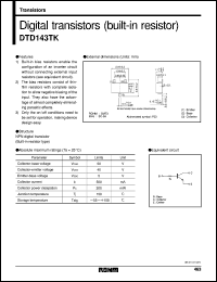 Click here to download DTD143TK Datasheet