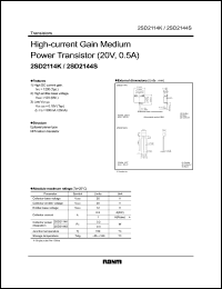 Click here to download 2SD2114K Datasheet