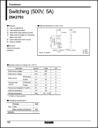 Click here to download 2SK2793 Datasheet