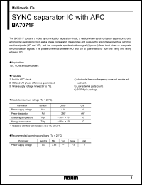 Click here to download BA7071 Datasheet