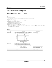 Click here to download MCR006 Datasheet