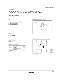 Click here to download RSQ025P03 Datasheet