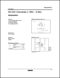 Click here to download RSQ035P03 Datasheet