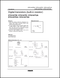 Click here to download DTA143TM Datasheet