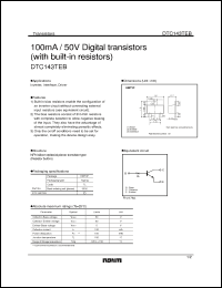 Click here to download DTC143TEB Datasheet