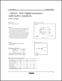 Click here to download DTA114TEB Datasheet