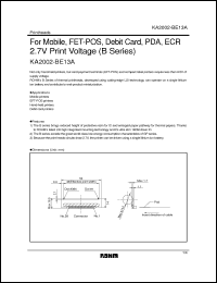Click here to download KA2002-BE13A Datasheet