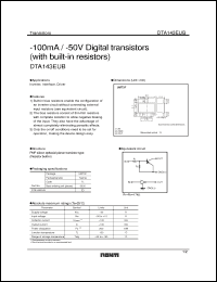 Click here to download DTA143EUB Datasheet
