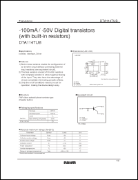 Click here to download DTA114TUB Datasheet