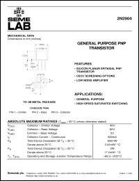 Click here to download 2N2904 Datasheet