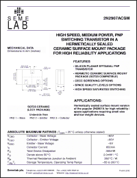 Click here to download 2N2907ACSM Datasheet