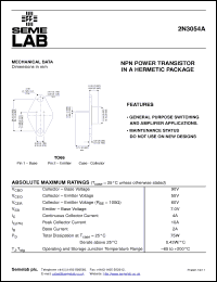 Click here to download 2N3054A Datasheet