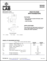 Click here to download 2N3439 Datasheet
