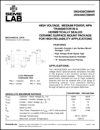 Click here to download 2N3439CSM4R Datasheet