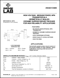 Click here to download 2N3501CSM4 Datasheet