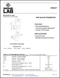 Click here to download 2N3637 Datasheet