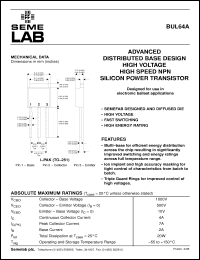 Click here to download BUL64 Datasheet