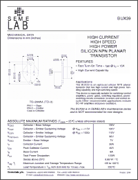 Click here to download BUX39 Datasheet