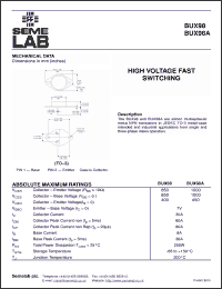 Click here to download BUX98 Datasheet