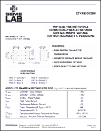 Click here to download ZTX753DCSM Datasheet