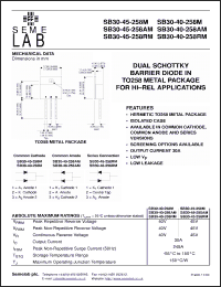 Click here to download SB30-45-258AM Datasheet