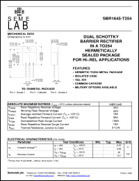 Click here to download SBR1645-T254 Datasheet
