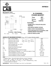 Click here to download IRFM054 Datasheet