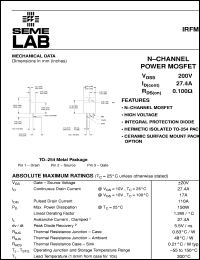 Click here to download IRFM250D Datasheet
