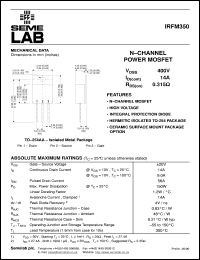 Click here to download IRFM350 Datasheet