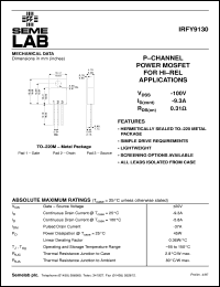 Click here to download IRFY9130 Datasheet