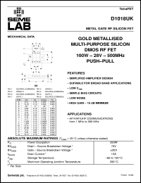 Click here to download D1018UK Datasheet