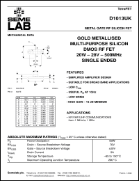 Click here to download D1013UK Datasheet