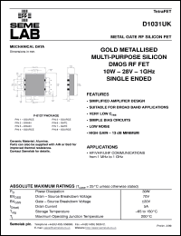 Click here to download D1031UK Datasheet