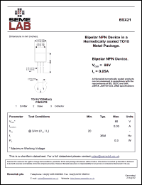 Click here to download BSX21 Datasheet