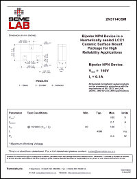 Click here to download 2N3114CSM Datasheet