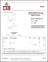 Click here to download 2N3665 Datasheet