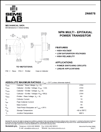 Click here to download 2N6078 Datasheet