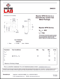 Click here to download 2N6253 Datasheet