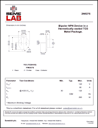 Click here to download 2N6276 Datasheet
