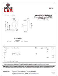 Click here to download BUP52 Datasheet