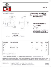 Click here to download BUY72 Datasheet