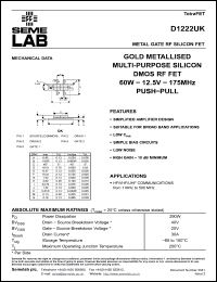 Click here to download D1222UK Datasheet