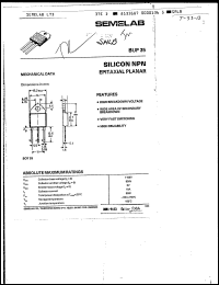 Click here to download BUP35 Datasheet